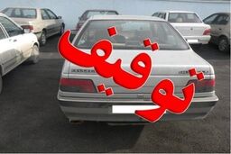 توقیف پژو پارس با خلافی ۱۶۵ میلیونی در ابهر