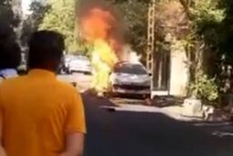 آتش سوزی در خیابان پیروزی تهران/ عکس