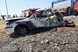 تصادف مرگبار سمند با تریلر